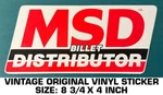 Msd Billet Distributor Vintage Original Vinyl Decal Sticker - Engine Racing. Fixed Price $7.97.