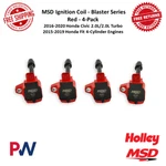 Msd Blaster Series Ignition Coil Red 4-pack For 2015-2020 Honda 1.5l/2.0l Turbo. Fixed Price $271.95.