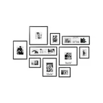 Artbyhannah 10 Pieces Black & White Large Gallery Wall Frame Set, With Wood F.... Fixed Price $140.49.