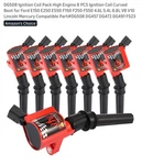 Carbole Dg508 Ignition Coil Pack 8 Pcs Curved Boot Ford Lincoln Mercury V8 V10. Fixed Price $31.50.