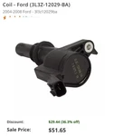 Ignition Coil 3l3e-12a366-ca For Ford New. Fixed Price $20.00.