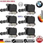 Genuine Bosch 6x Ignition Coils For 1996-2005 Bmw L6 & V8 Engine #0221504004. Fixed Price $142.00.