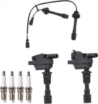 2x Uf407 Ignition Coil Spark Plug Wire Set For 01-05 Mazda Protege 2.0l L4. Fixed Price $51.14.