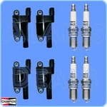 4 Ad Auto Parts Ignition Coils + Champion 3013 Platinum Spark Plugs. Fixed Price $87.39.