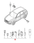 Genuine Audi Q5 8rb 1 Set Lock Cylinders Black/chrome 8r0898374ahtke. Fixed Price $817.94.