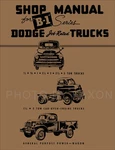 1948 1949 Dodge B1 Truck Repair Shop Manual B 1 48 49 Pickup Panel Power Wagon. Fixed Price $35.00.