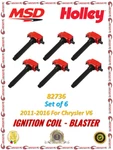 Msd Ignition Red Coil Blaster Series 6 Pack For 2011-2021 Chrysler V6 - 3.6l. Fixed Price $249.95.