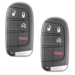 2x Remote Start Key Fob 4-button For 2015-2021 Jeep Renegade (m3n-40821302). Fixed Price $34.95.