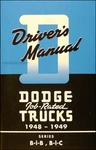 1948 1949 Dodge B 1 Truck Owner Manual 48 49 B1 Pickup And Panel Drivers. Fixed Price $27.95.