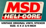 Msd Heli-core Spark Plug Wires Vintage Original Vinyl Decal Sticker - Racing. Fixed Price $7.24.