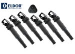 Eldor Oem Ignition Coil W/ Connector Updated (6pcs) For Bmw 3.0l Engine. Fixed Price $184.52.