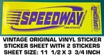Speedway Motors Speed Shop - Vintage Original Vinyl Decal Sticker Sheet Racing. Fixed Price $8.69.