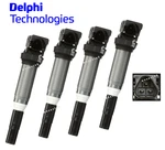 Ignition Coil With Connector Genuine Delphi Oem (4pcs) For Bmw 2.0l. Fixed Price $164.52.