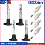4* Ignition Coil & Iridium Spark Plug For Audi A4 Tt Quattro 1.8l 2001-2006. Fixed Price $60.59.