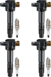 4x Ignition Coil & Platinum Spark Plug For 2010-2013 Suzuki Sx4 L4 2.0l Uf634. Fixed Price $42.00.