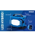 Kobalt - Hybrid Led Light 2200 Lumens 40v Max #5192701 Tool Only. Fixed Price $50.00.