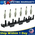 Ignition Coil &6x Spark Plugs Set For Jeep Grand Cherokee Tj Wrangler 4.0l Uf296. Fixed Price $59.62.