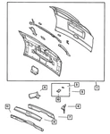 Genuine Mopar Lift-gate Opening Panel 5109112ab. Fixed Price $144.76.