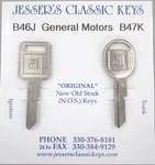 Gm Keys B46-j B47-k Nos Nickel Key Set Cadillac Chevy Oldsmobile Pontiac Buick. Fixed Price $30.00.