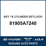 2014-2018 Kia Forte Key & Cylinder Set-lock Oem New 81905a7240. Fixed Price $76.40.
