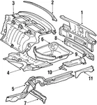 Genuine Mercedes-benz Rear Body Reinforcement 126-611-08-16. Fixed Price $7.63.
