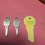 2 Piece Chrystler Dodge Key Blank 1766dt. Fixed Price $15.00.