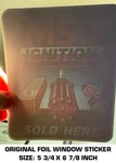 Msd Ignition Sold Here Vintage Original Foil Window Decal Sticker-engine-racing. Fixed Price $10.83.