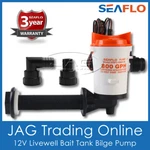 12v Seaflo 800gph Livewell Live Bait Tank Aerator Bilge Pump - Boat Water Well. Fixed Price $58.03.