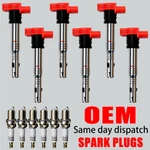 6x Oem Ignition Coil & Iridium Spark Plug For Audi A4 A6 A7 Q5 Q7 S4 S5 Uf529. Fixed Price $84.64.
