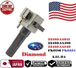 Oem Single Diamond Ignition Coil 2004-2010 Subaru 2.5l H4 Turbo # Fk0334 Fk0186. Fixed Price $35.00.