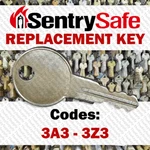Sentry Safe Replacement Key Cut To Code 3a3 - 3z3 *read Description*. Fixed Price $10.95.