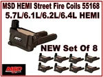 Msd 55168 Hemi Street Fire Coils 5.7l/6.1l/6.2l/6.4l Set Of 8 Free Shipping New. Fixed Price $485.00.