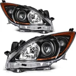 For 2010-2013 Mazda 3 Headlights Assembly Left + Right Black W/amber. Fixed Price $183.99.