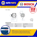 Alternator 0986086270 Bosch 504204172 Genuine Top Quality Guaranteed New. Fixed Price $451.02.