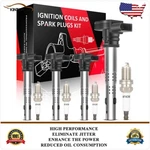 4 Ignition Coil & Spark Plug Kits For Audi Tt Allroad A3 A4 A5 A6 1.8l 2.0l. Fixed Price $121.98.