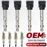 4x Ignition Coil & Spark Plug For Audi A3 A4 A5 A6 Tt Vw Gti Passat L4 Uf575. Fixed Price $39.71.