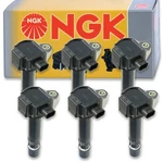 6 Pc Ngk Ignition Coils For 2014-2019 Acura Rlx 3.5l V6 Spark Plug Wire Boot Tj. Fixed Price $350.98.