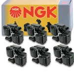 6 Pcs Ngk Ignition Coil For 1998-2005 Mercedes-benz Clk320 3.2l V6 - Spark Jx. Fixed Price $302.24.