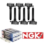 6 Oem Ignition Coil Ngk Plug Set For 5149168aj Dodge Charger Challenger 3.6l V6. Fixed Price $136.73.