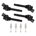 Ignition Coil Pack And Iridium Spark Plug Set Of 4 For Audi A3 Volkswagen Uf716. Fixed Price $61.27.