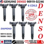 6x Genuine Denso Ignition Coils For 2004-2010 Toyota & Lexus 3.3l V6 90919-02246. Fixed Price $119.99.