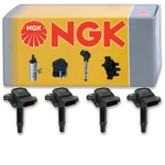 4 Pcs Ngk Ignition Coil For 2000-2001 Audi Tt Quattro 1.8l L4 - Spark Plug Ov. Fixed Price $180.01.