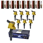 Set Of 8 Herko Coils + Motorcraft Spark Plugs Sp479 For 00-03 Ford E150 F150. Fixed Price $141.10.