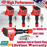 4pack Ignition Coil Spark Plug For 2007 2008 Honda Fit 1.5l L4 Uf581 30520pwc003. Fixed Price $65.95.