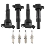 Ignition Coil Pack And Iridium Spark Plug Set Of 4 For Hyundai Kia Uf651. Fixed Price $37.97.