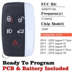 Replacement 5-button Smart Key Remote For 2011-2020 Jaguar C2d51457 / Kobjtf10a. Fixed Price $28.90.