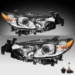 Right+left Headlights For 2014 2015 2016 2017 Mazda 6 Black Housing Halogen Type. Fixed Price $111.99.