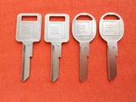 4 New Gm Logo Oem "e" Ignition "h" Door Trunk Key Blanks 320404 -. Fixed Price $19.97.