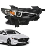 Right Headlight Assembly Black Housing For Mazda 3 2019-2021 Bcjh51030. Fixed Price $251.99.