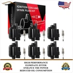 Ignition Coils & Iridium Spark Plugs For Land Rover Lr3 2005-2007 4.0l Uf590. Fixed Price $95.99.